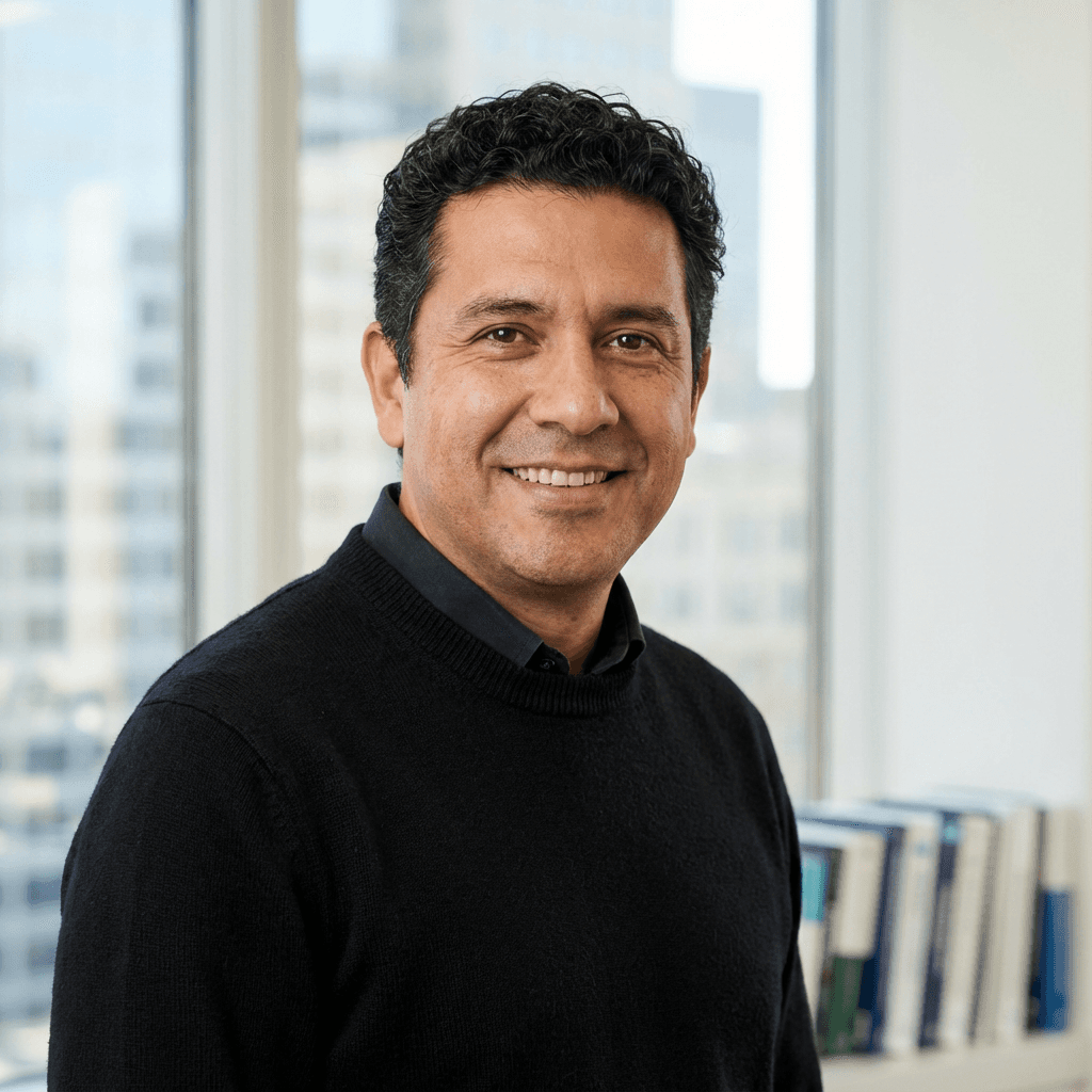 Alex Rivera, owner of Rivera Logistics, smiling headshot