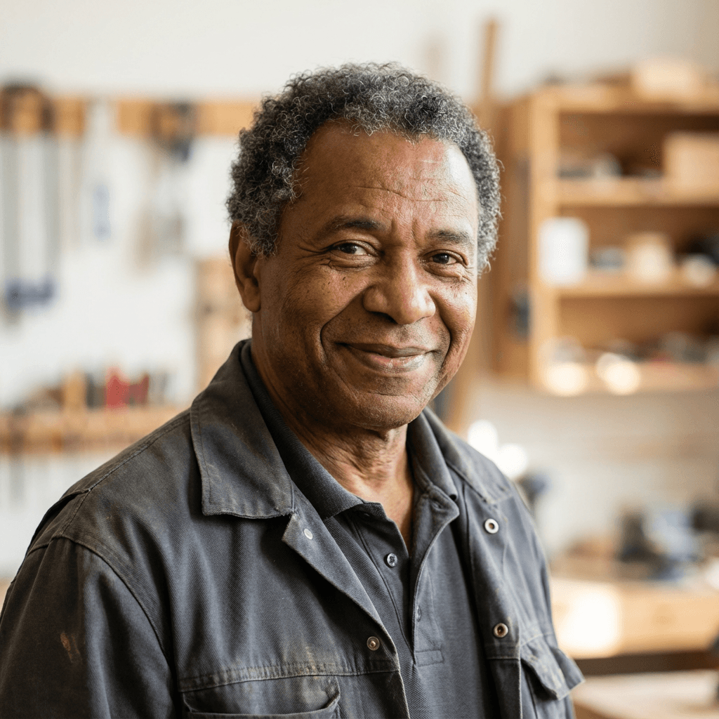 Marcus Webb, founder of a home services company, smiling portrait