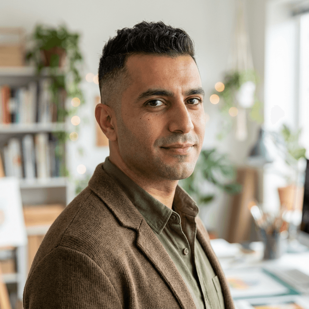 Portrait of a male marketing director in his mid 30s